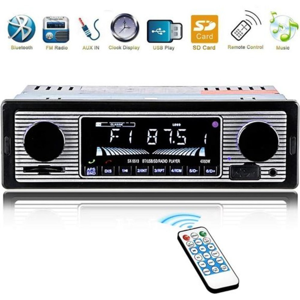 NEW 12V FM Car Stereo Radio Bluetooth 1 DIN